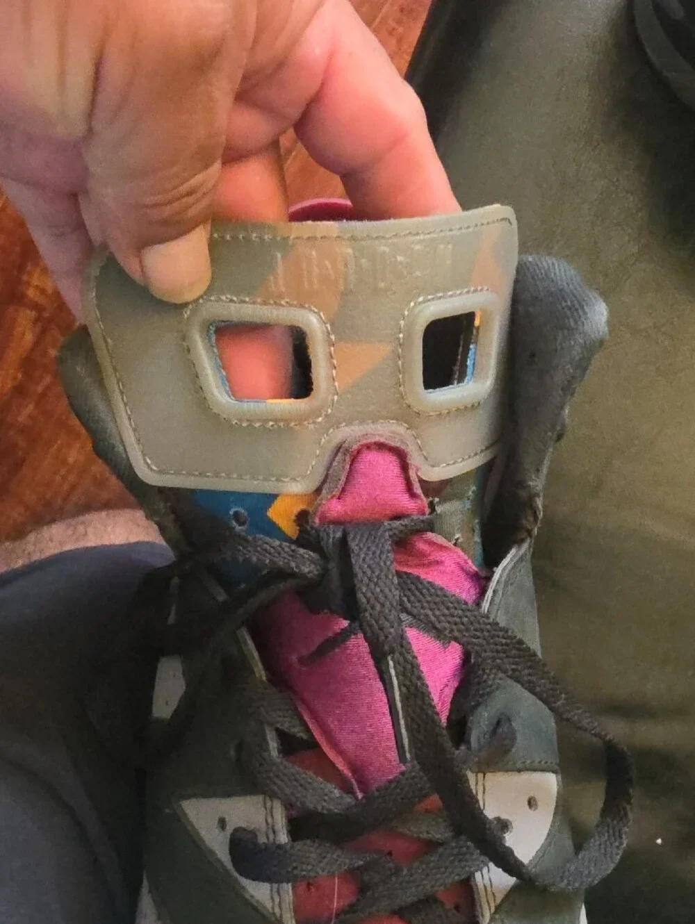 Jordan  Black Sneakers with Pink and Green Accents